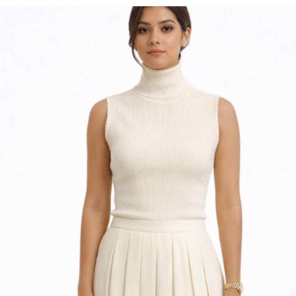 St. John ribbed knit Cream Sweater for Women xs
